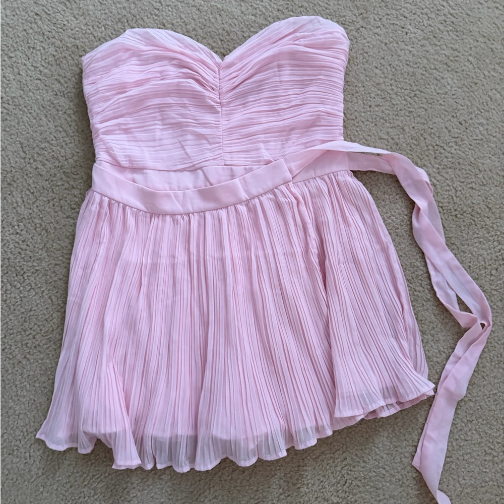 Lulu's Blush Pink Strapless Mini Dress